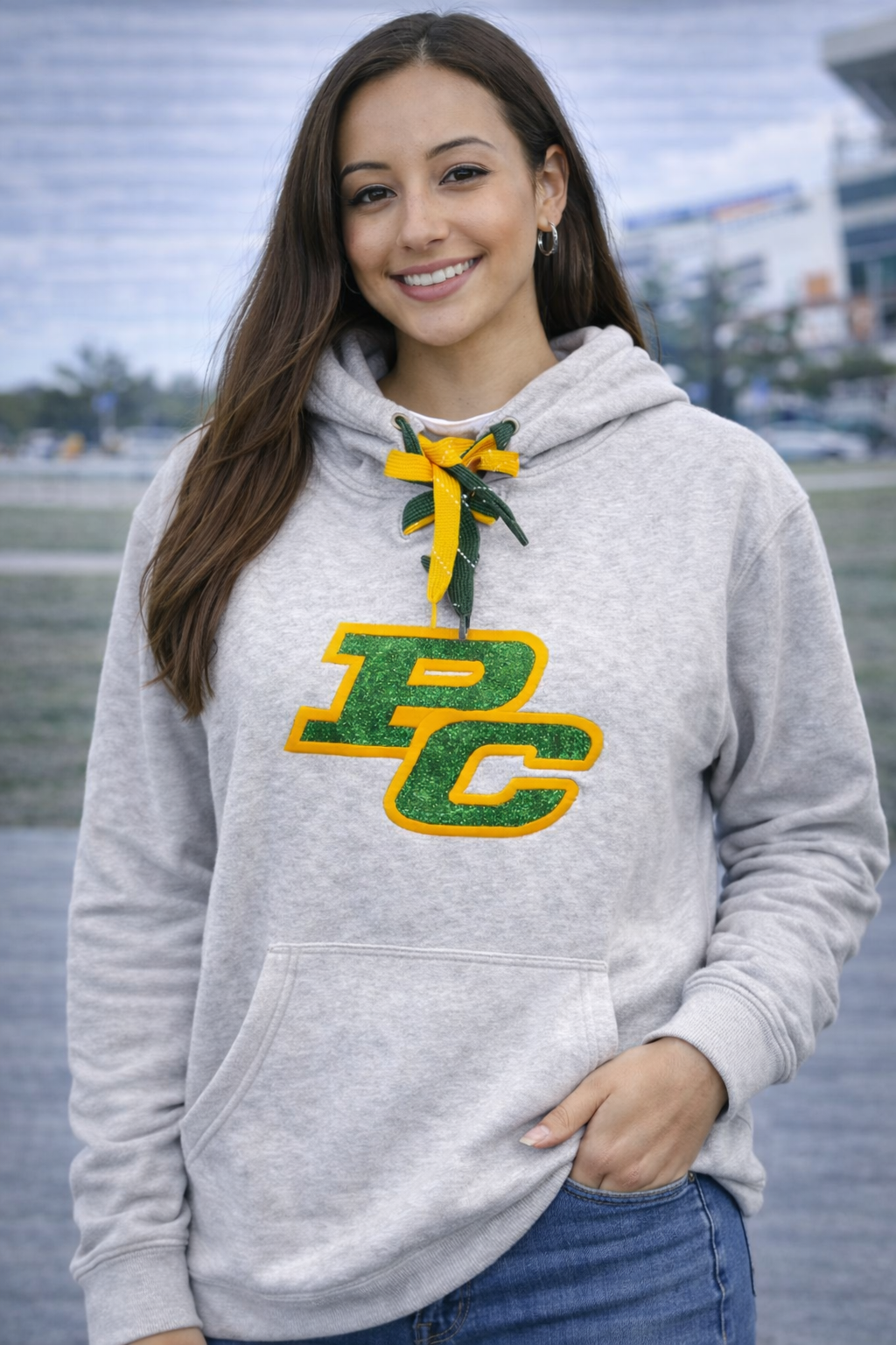 PCH Hornets (Glitter Lace-Up Hoodie)