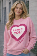 Love You, Mean It (Glitter Crewneck)