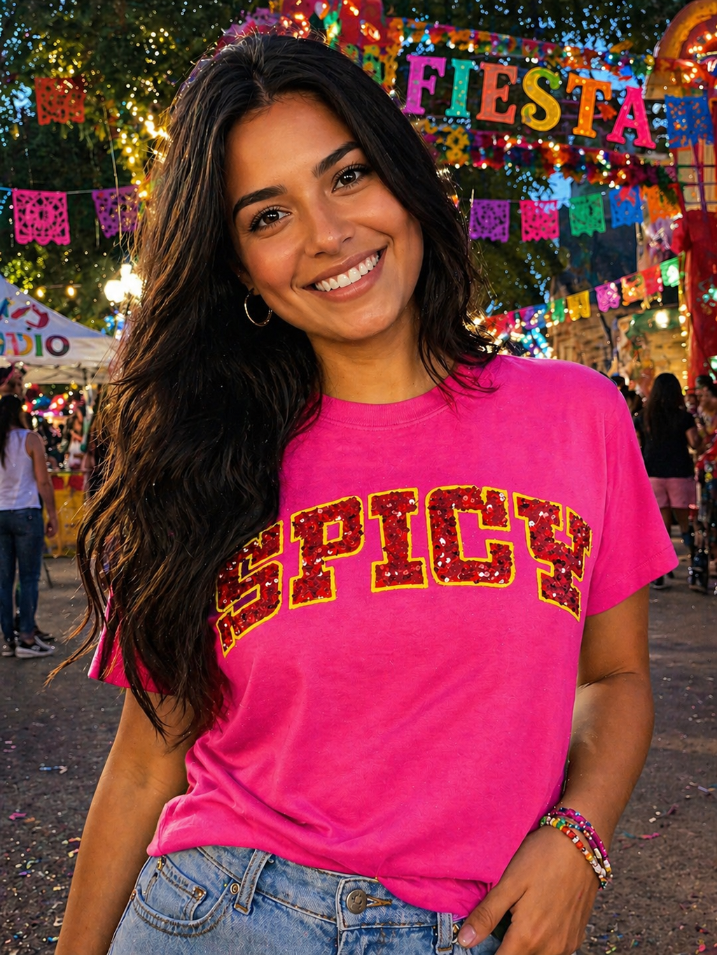 Spicy Glitter Vinyl T-Shirt