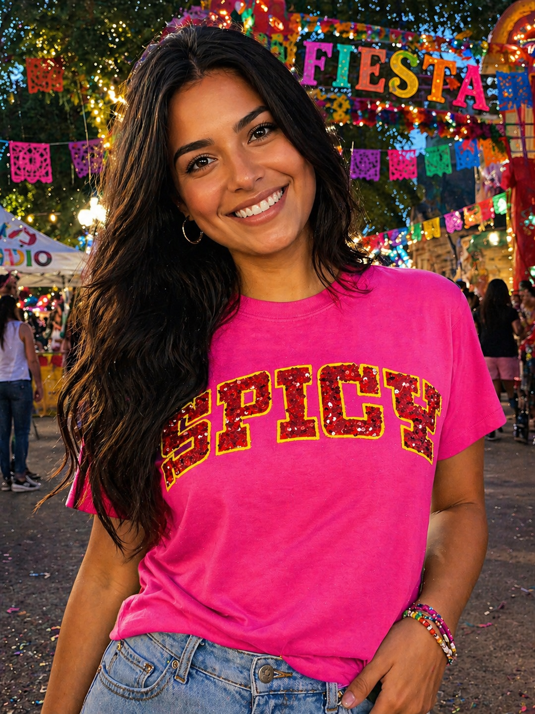 Spicy Glitter Vinyl T-Shirt