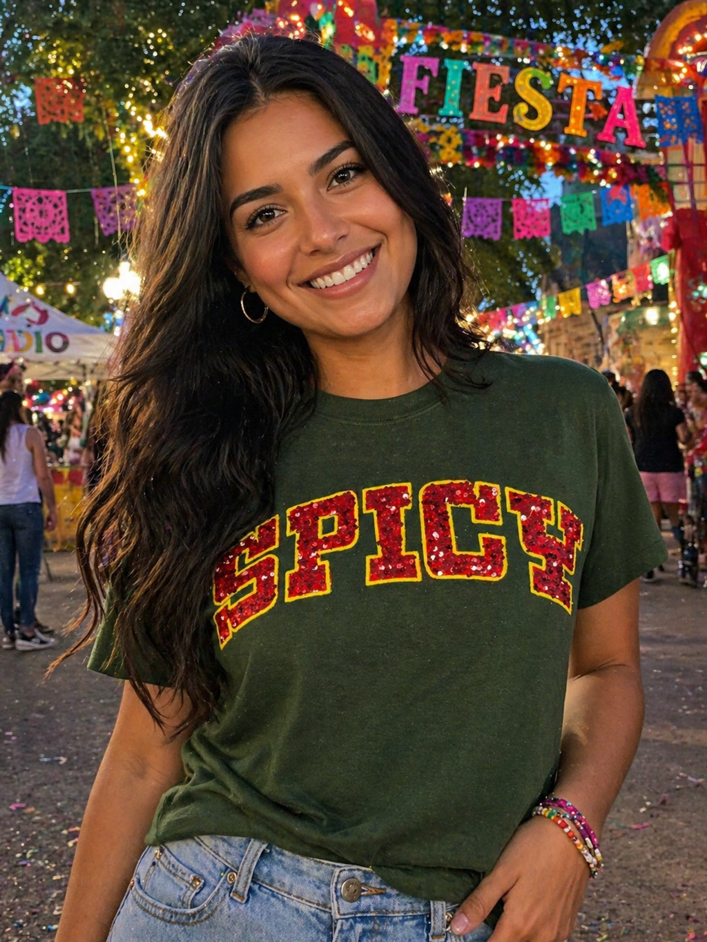 Spicy Glitter Vinyl T-Shirt